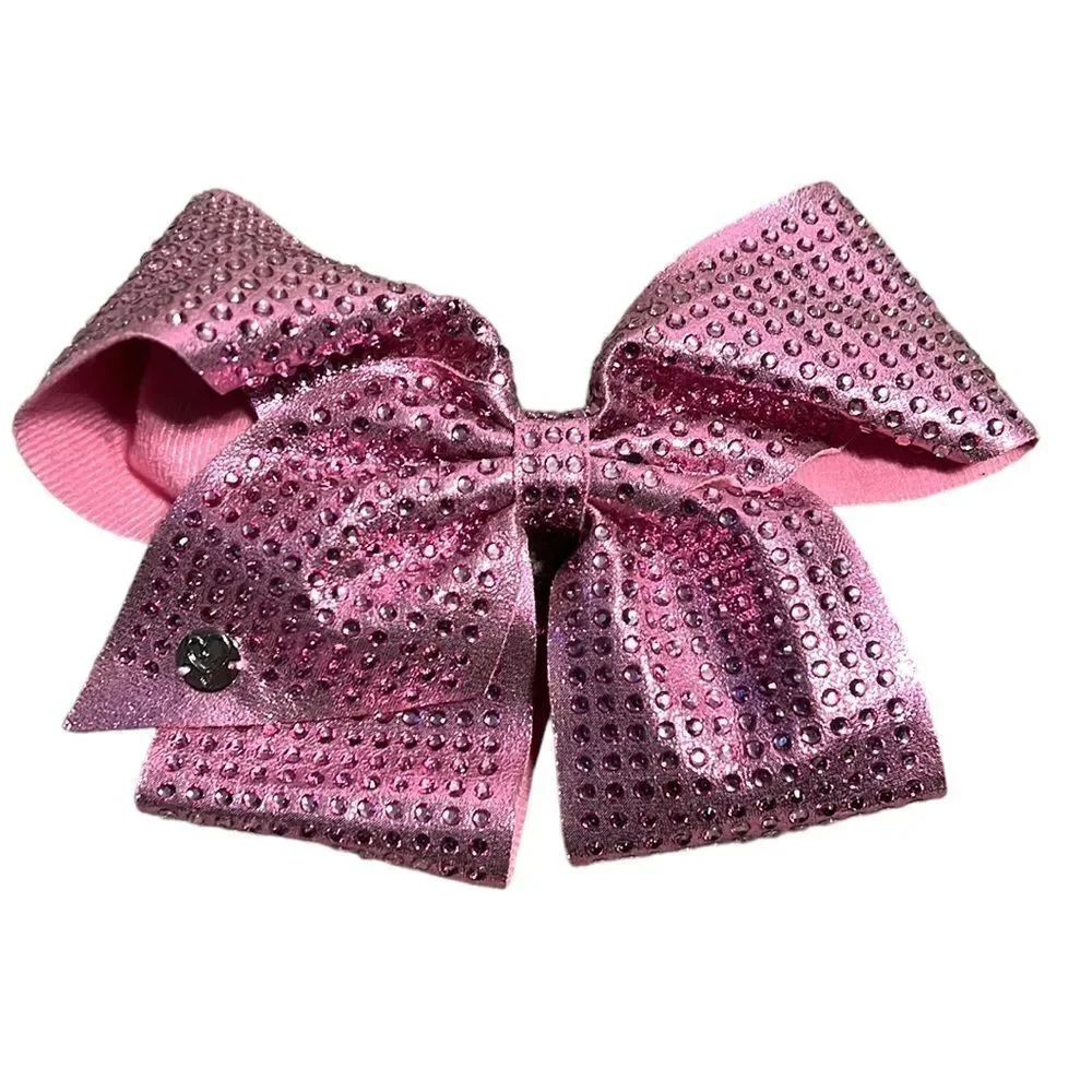 JoJo Siwa Hair Bow Set Pink Blue Rhinestone Clip Girls Oversized
